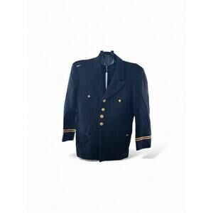 Men's Military Army Blue 4-Button Coat Uniform Jacket 40R